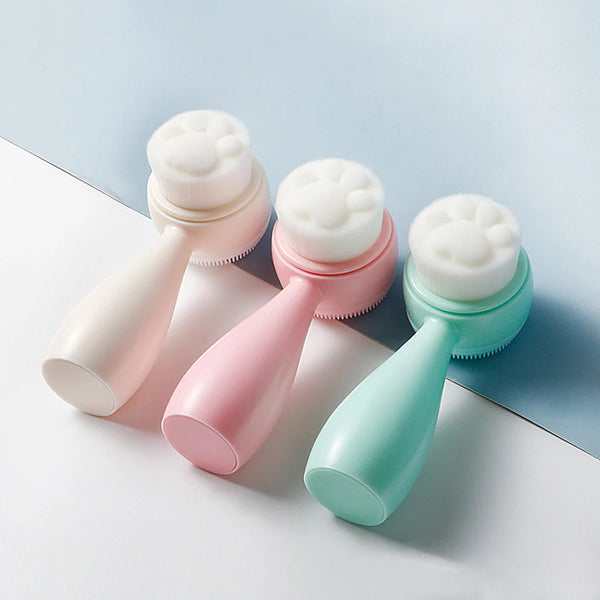 1pc Facial Cleansing Brush 2 In 1, Face Exfoliating Pore Deep Cleansing Brush